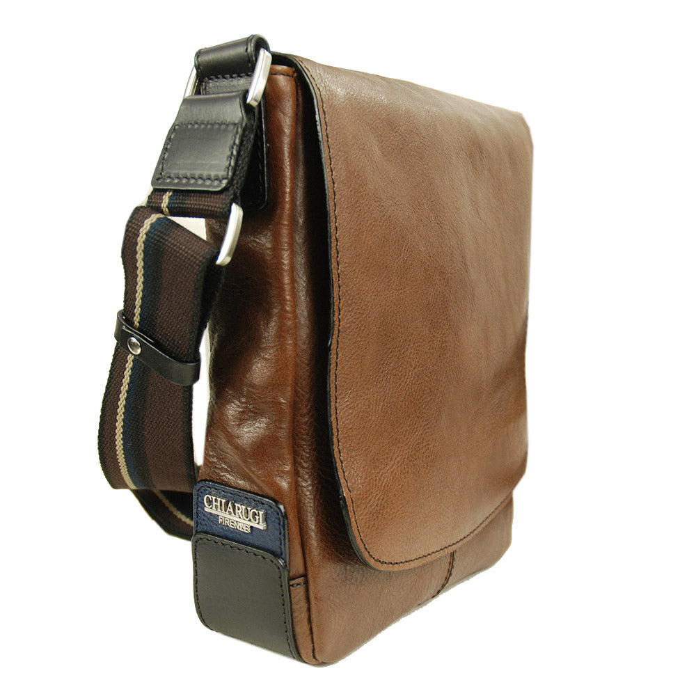 Messenger-Ledertasche dunkelbraun ⎪ Chiarugi