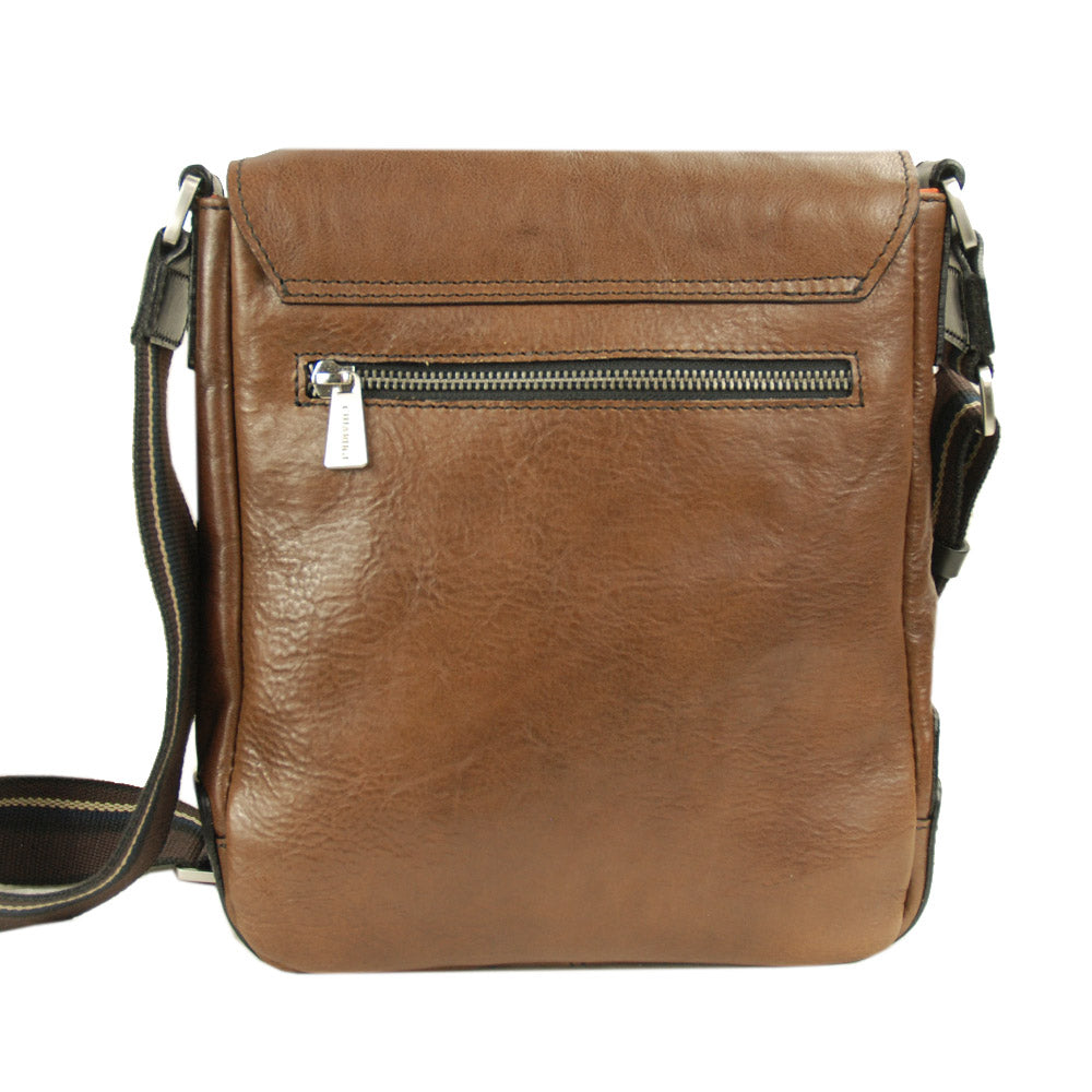 Messenger-Ledertasche dunkelbraun ⎪ Chiarugi