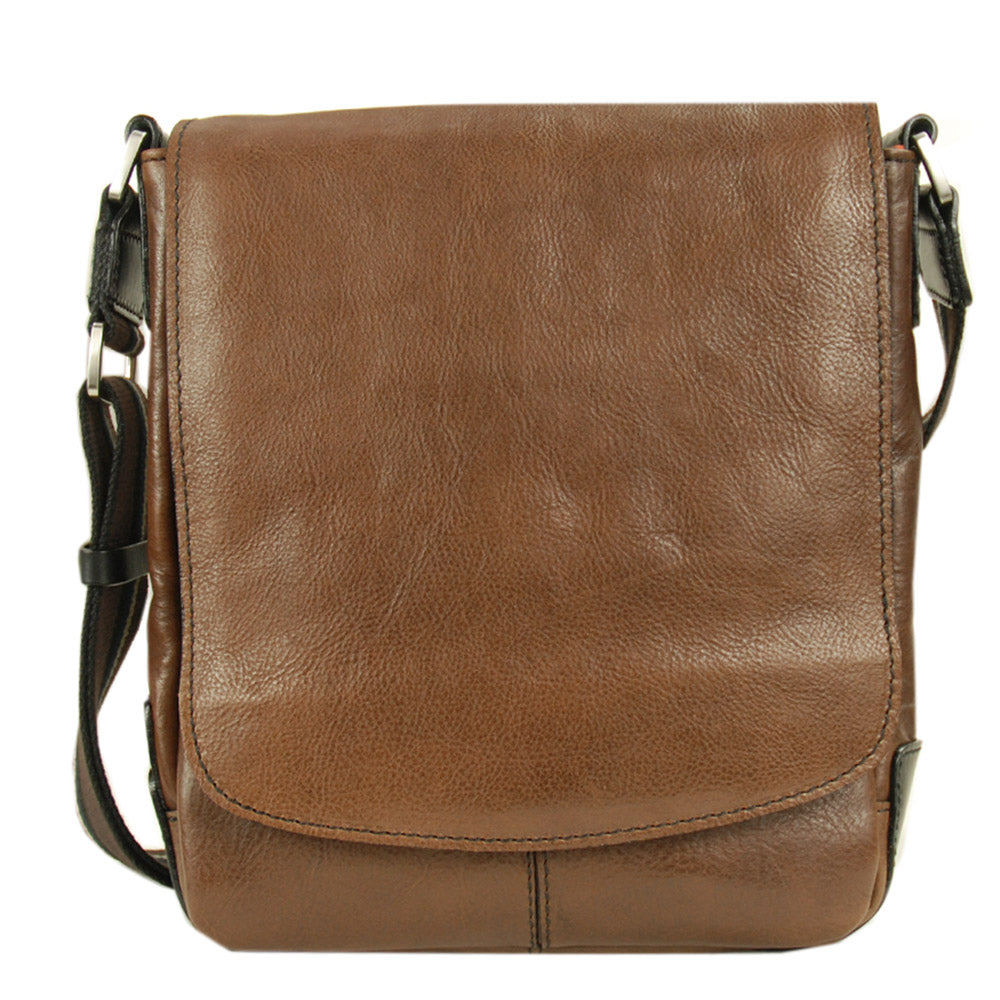 Messenger-Ledertasche dunkelbraun ⎪ Chiarugi