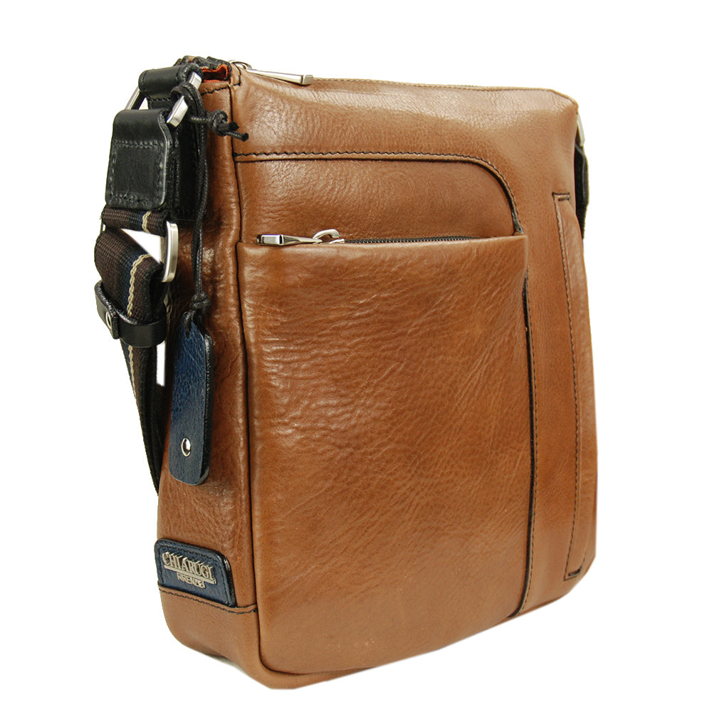 Kleine braune Messenger-Ledertasche ⎪Chiarugi