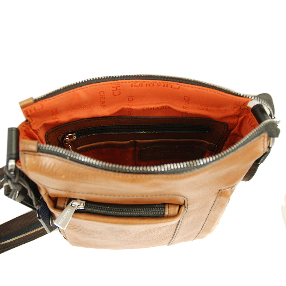 Kleine braune Messenger-Ledertasche ⎪Chiarugi