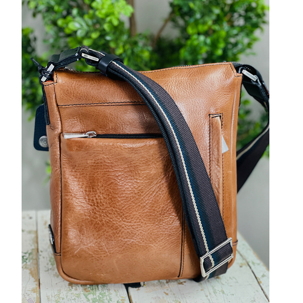 Kleine braune Messenger-Ledertasche ⎪Chiarugi