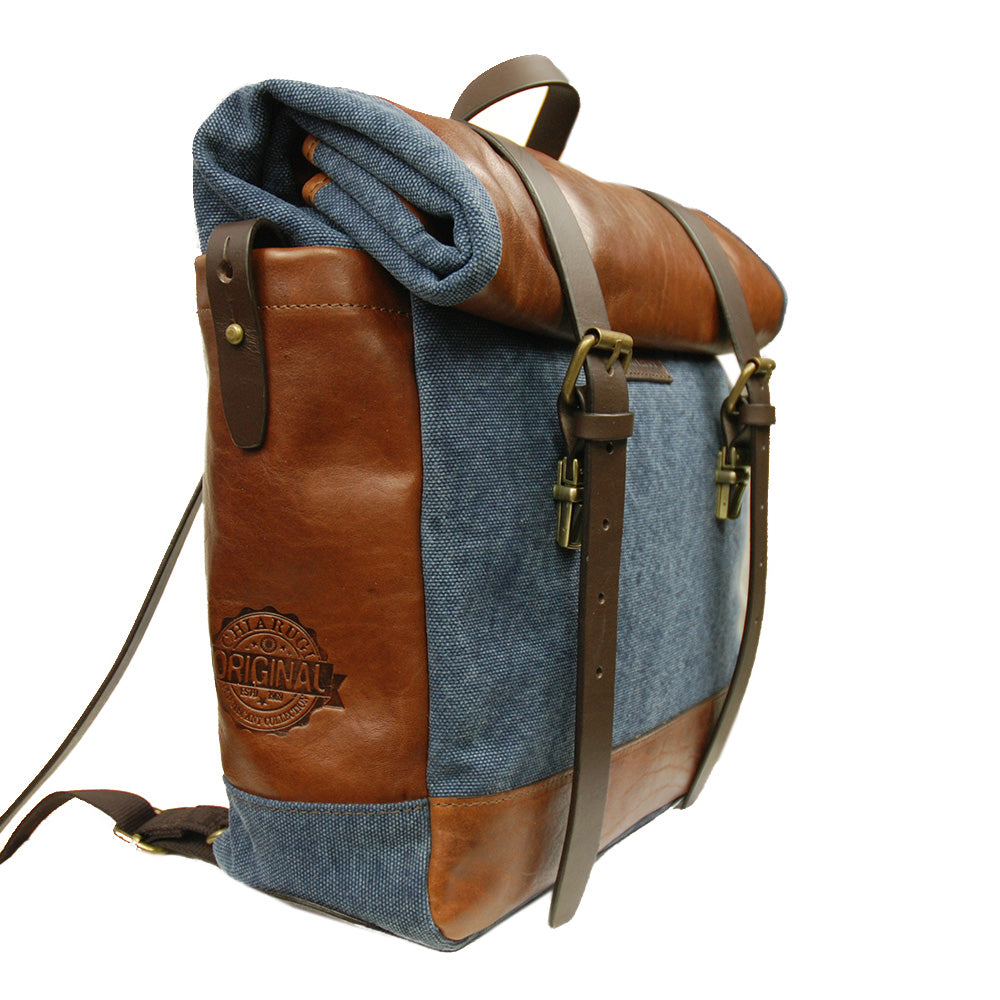 Iso nahkareppu⎪ Old Tuscany Denim ⎪ Chiarugi