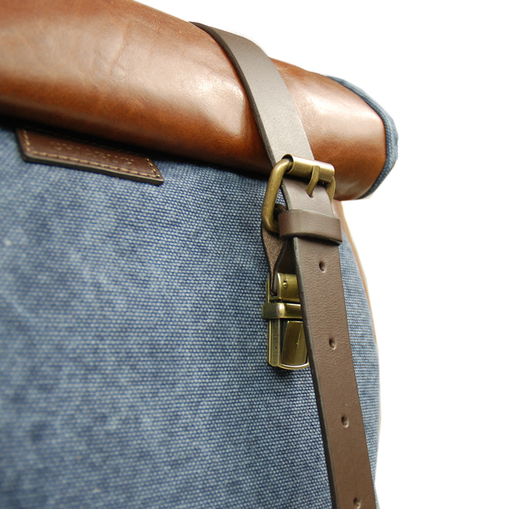 Iso nahkareppu⎪ Old Tuscany Denim ⎪ Chiarugi