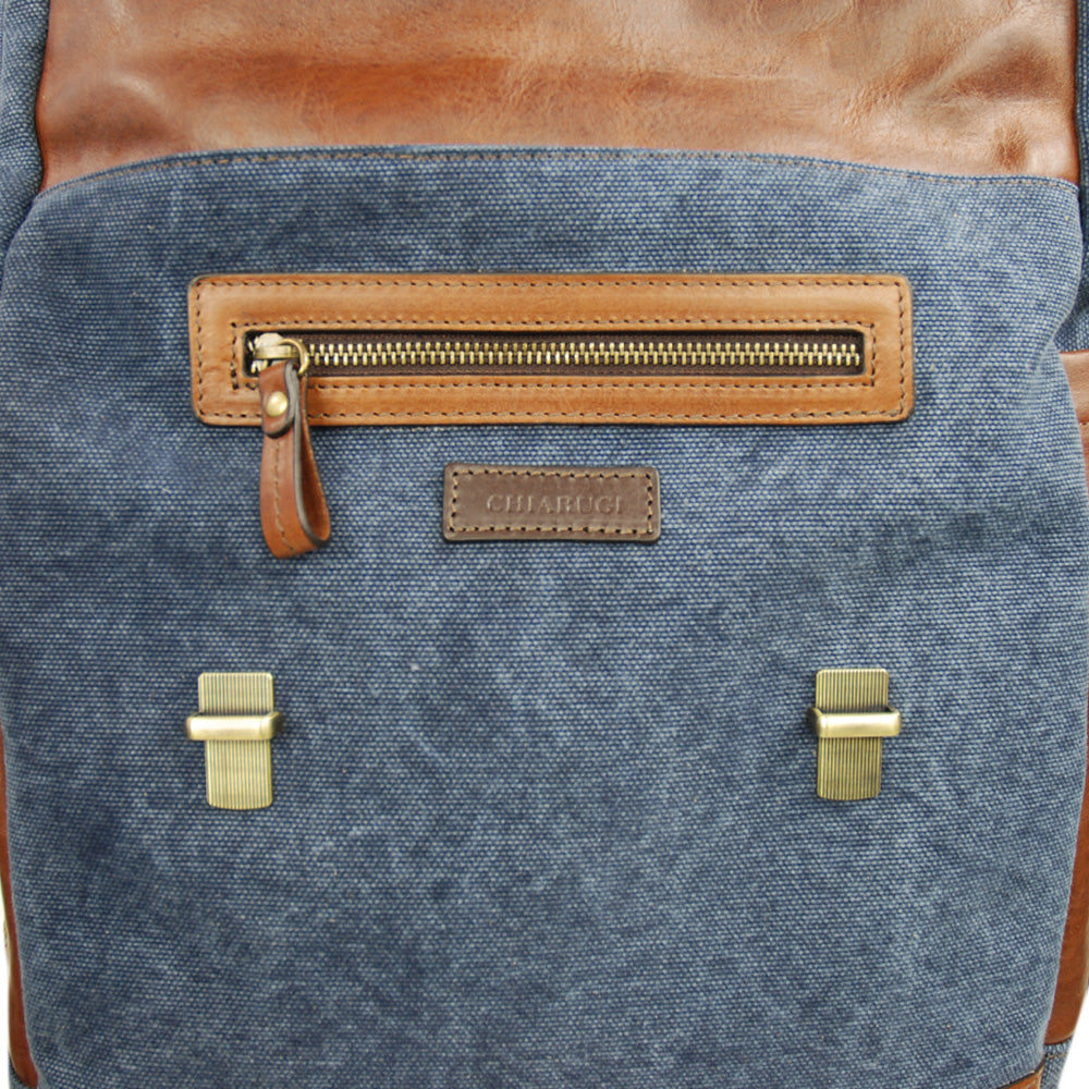 Iso nahkareppu⎪ Old Tuscany Denim ⎪ Chiarugi