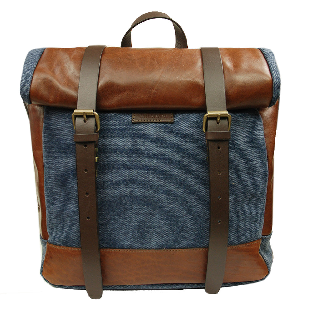 Iso nahkareppu⎪ Old Tuscany Denim ⎪ Chiarugi