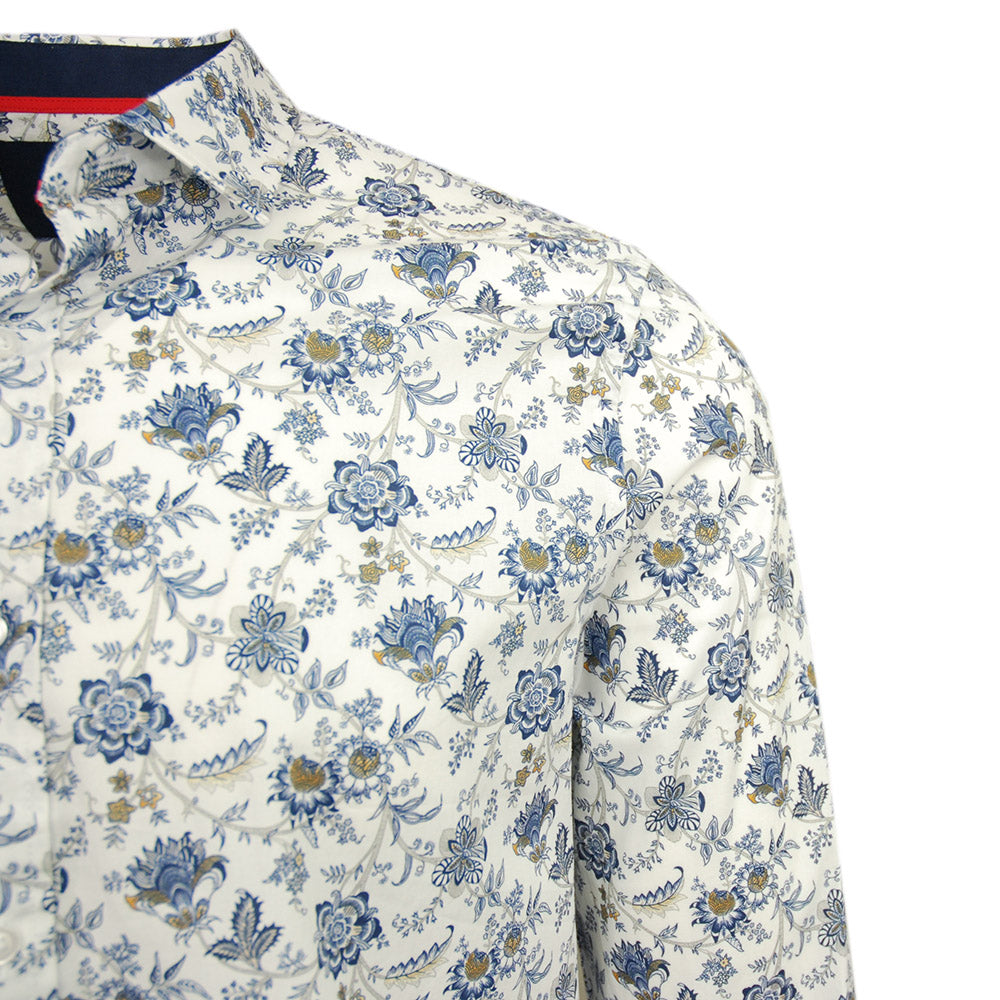 Valkoinen kuviollinen kauluspaita ⎪ Volterra ⎪ Circus Red