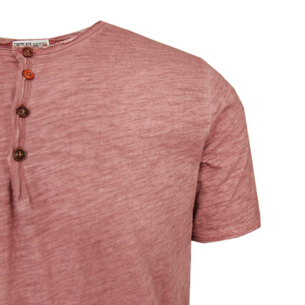 Rosafärgad t-shirt med knappar⎪Circus Red