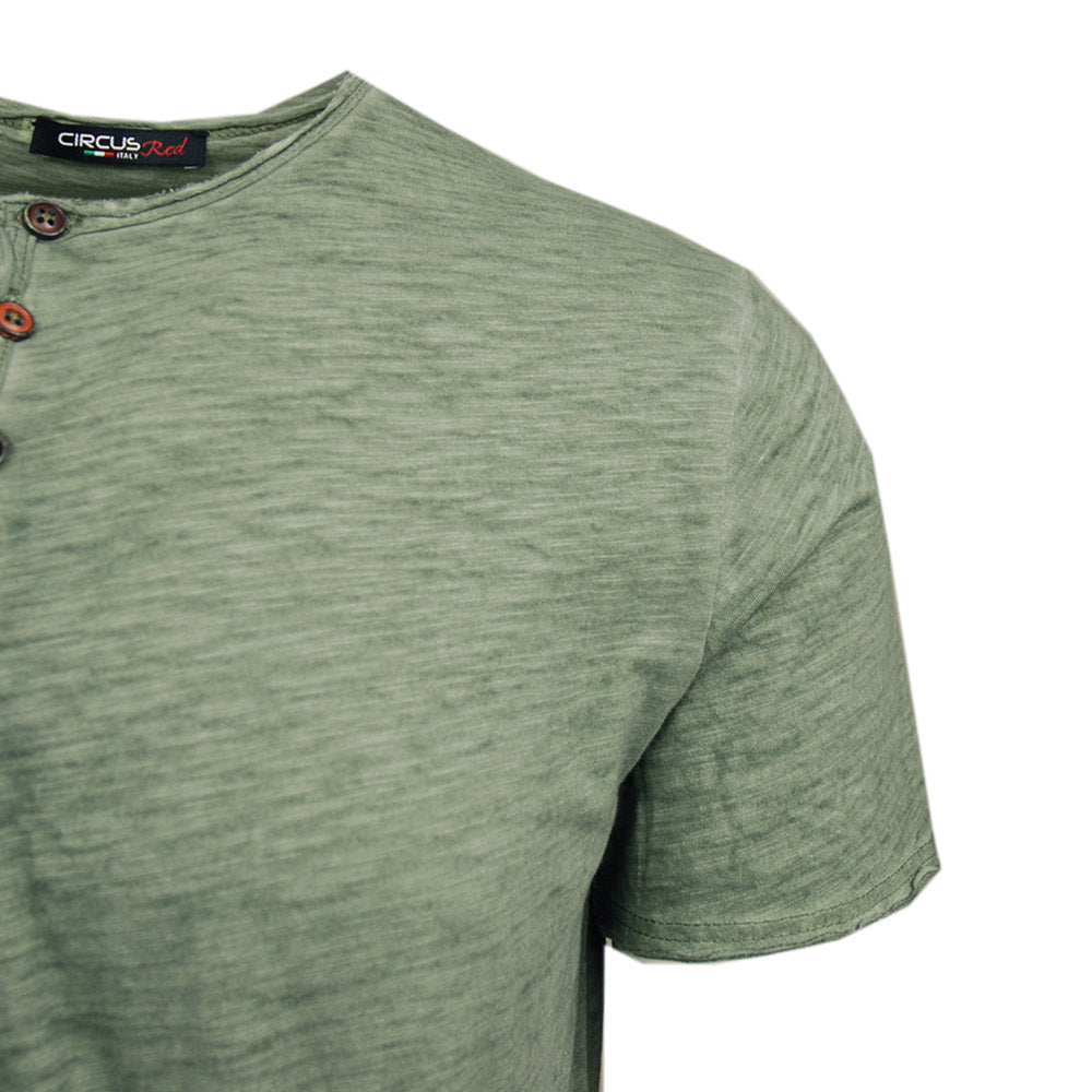 Grünes T-Shirt mit Knöpfen⎪ Circus Red