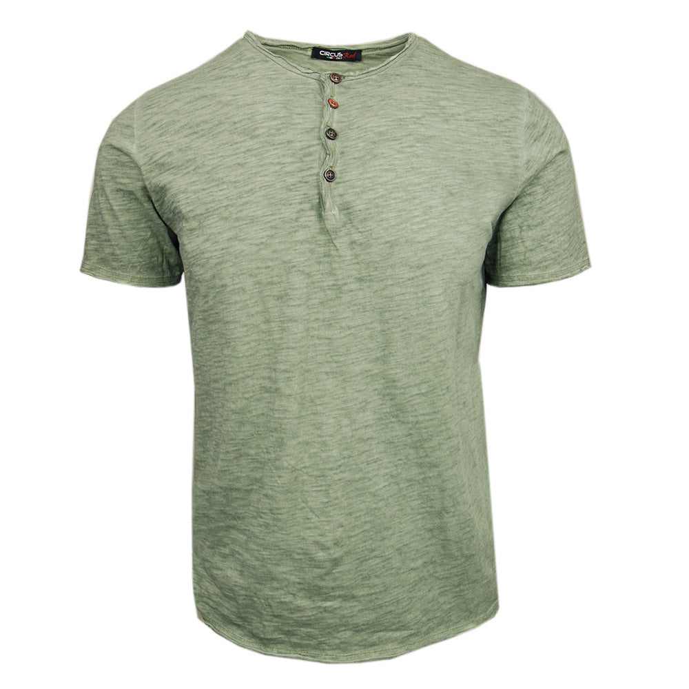 Grünes T-Shirt mit Knöpfen⎪ Circus Red