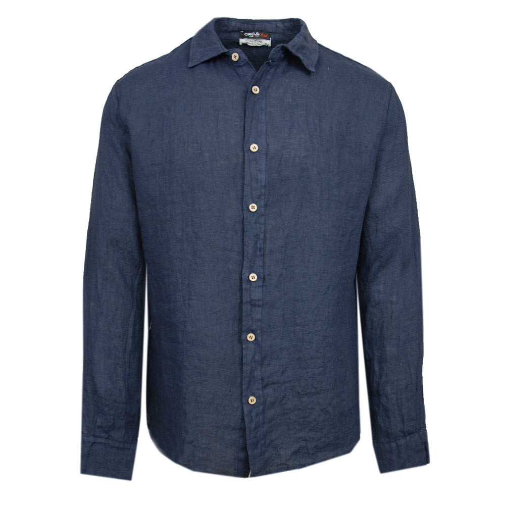 Dunkelblaues Leinenhemd ⎪ Casoli ⎪ Circus Red