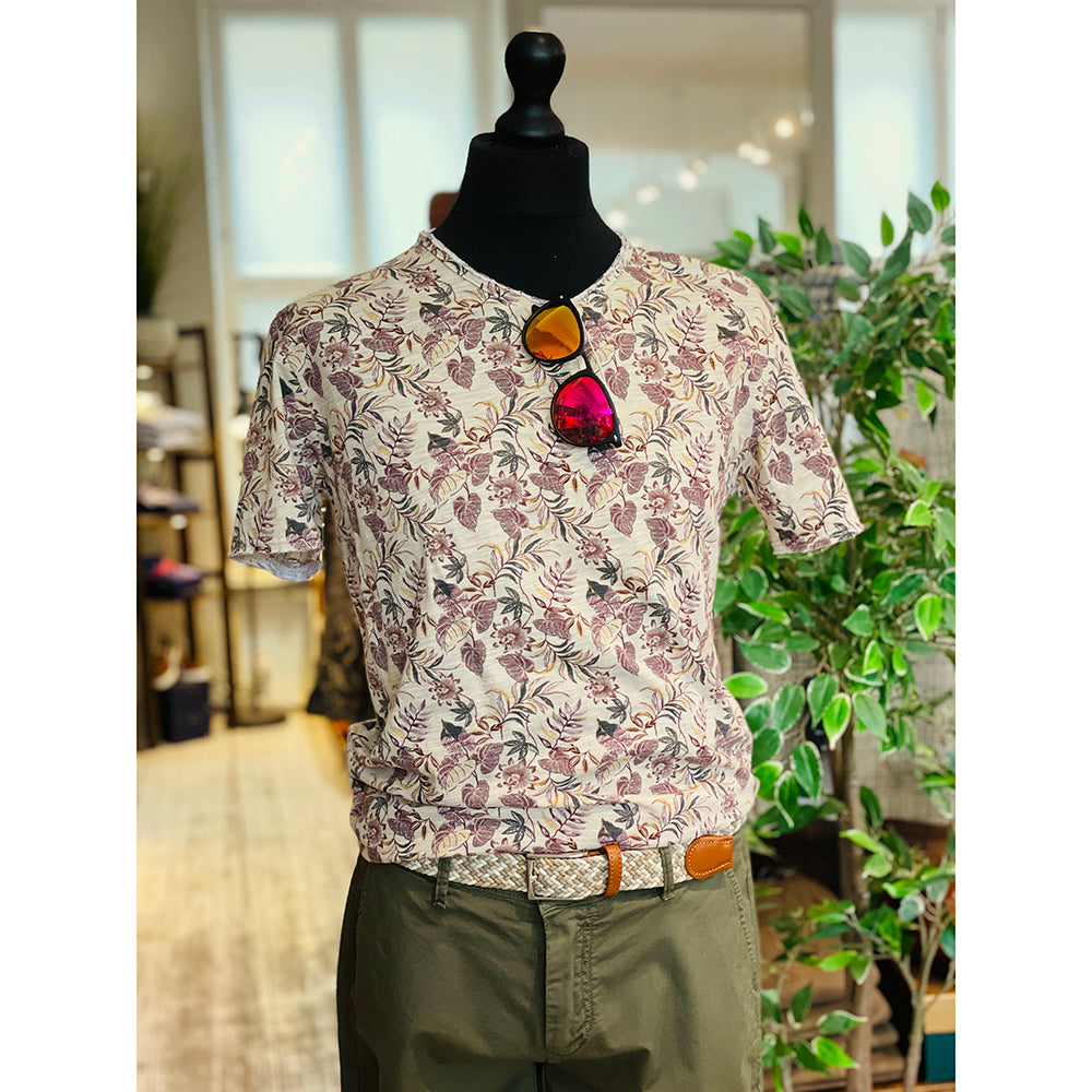 Beige patterned t-shirt⎪ Circus Red