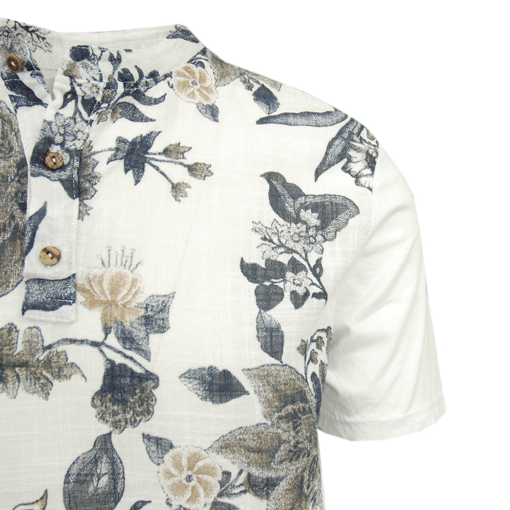 Weißes T-Shirt mit dunkelblauem Muster ⎪ Circus Red