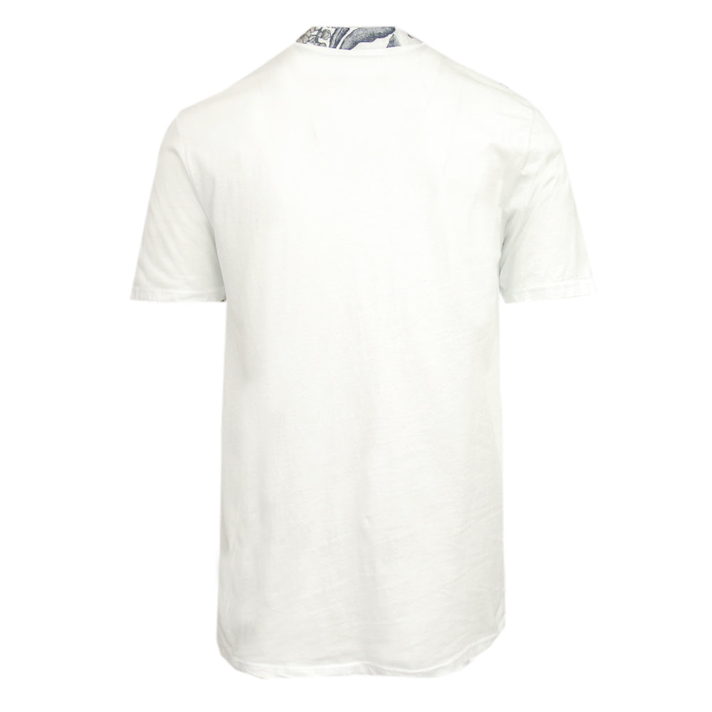 Weißes T-Shirt mit dunkelblauem Muster ⎪ Circus Red