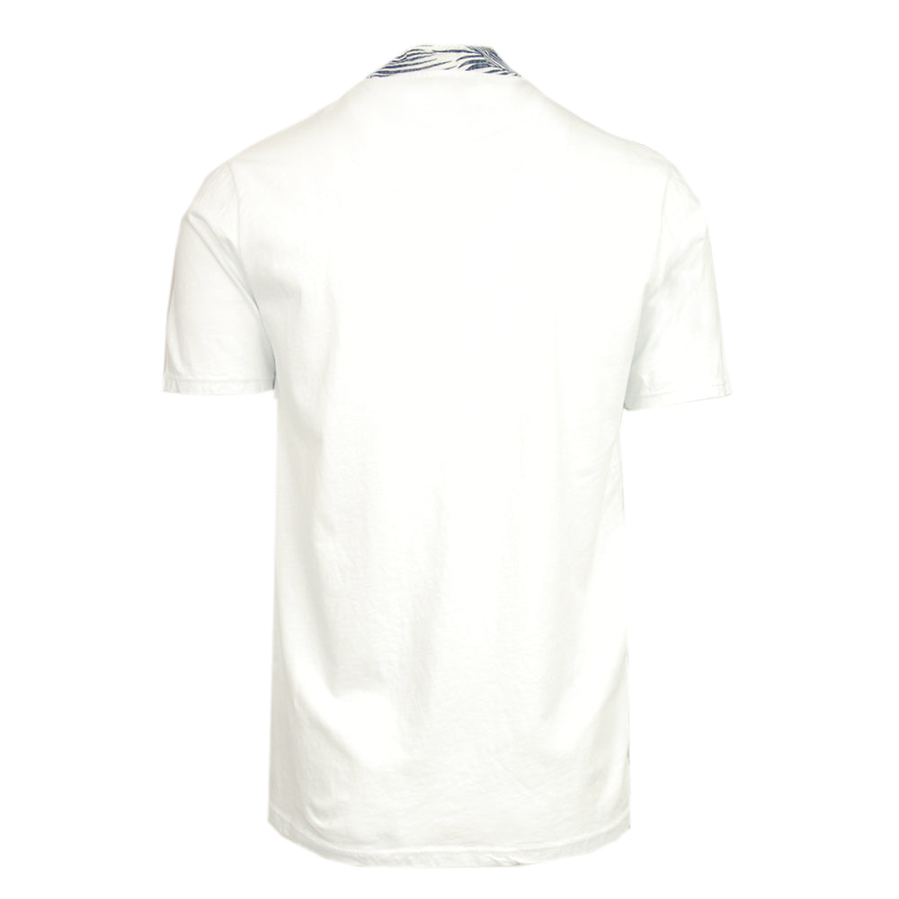 Weißes T-Shirt mit dunkelblauem Muster ⎪ Circus Red