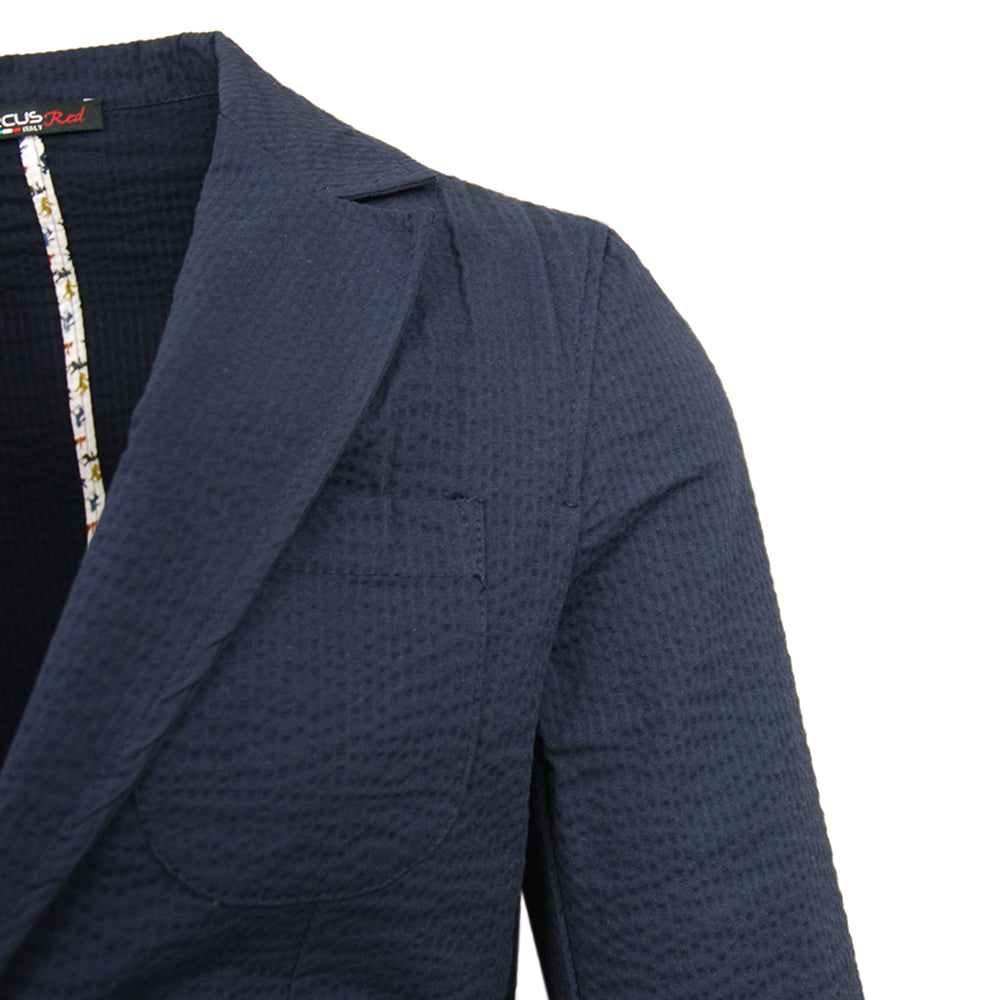 Tummansininen rento bleiseri ⎪ Super Slim⎪ Circus Red