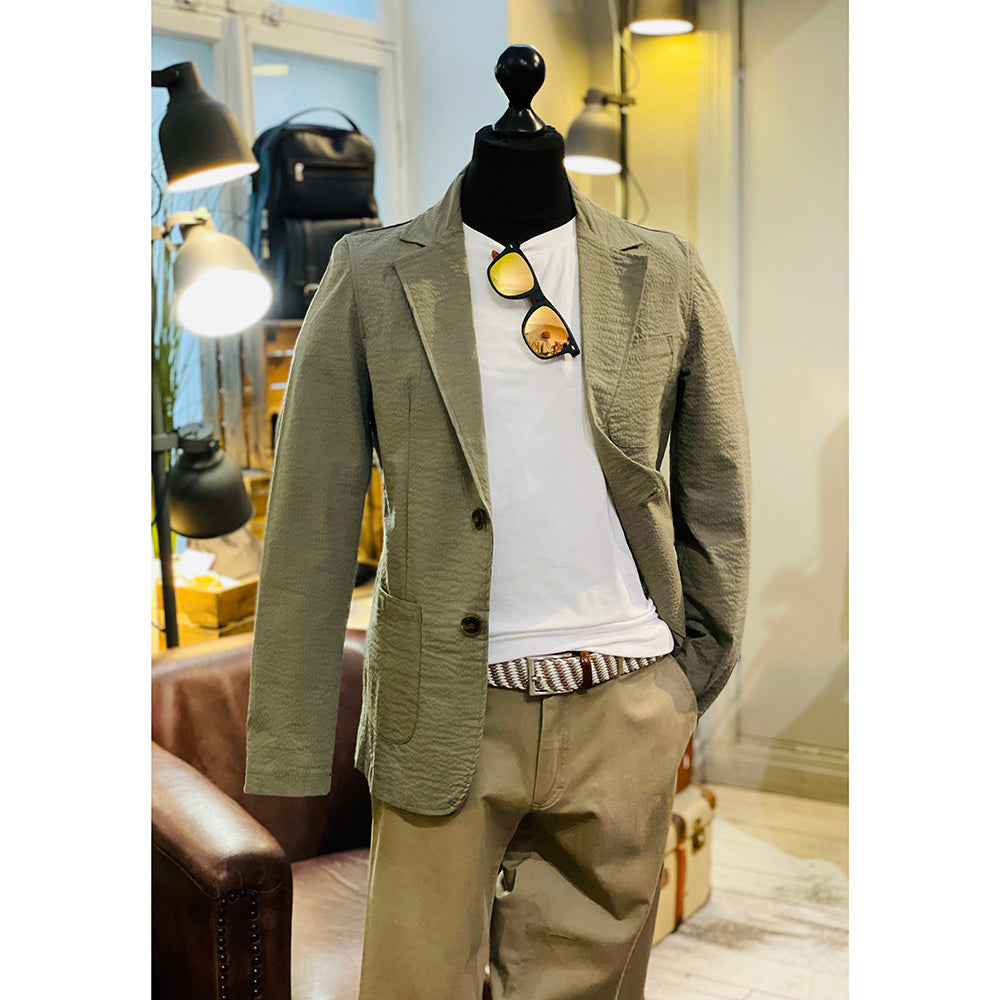 Olive green casual blazer ⎪ Super Slim⎪ Circus Red