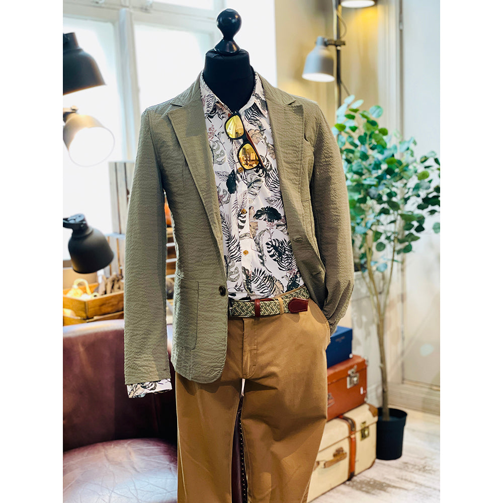 Oliivinvihreä rento bleiseri ⎪ Super Slim⎪ Circus Red