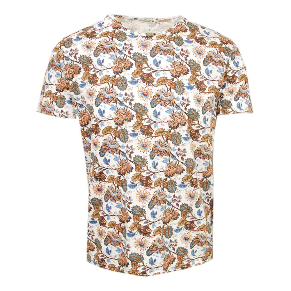 Weißes T-Shirt mit buntem Muster ⎪ Arielli ⎪ Circus Red
