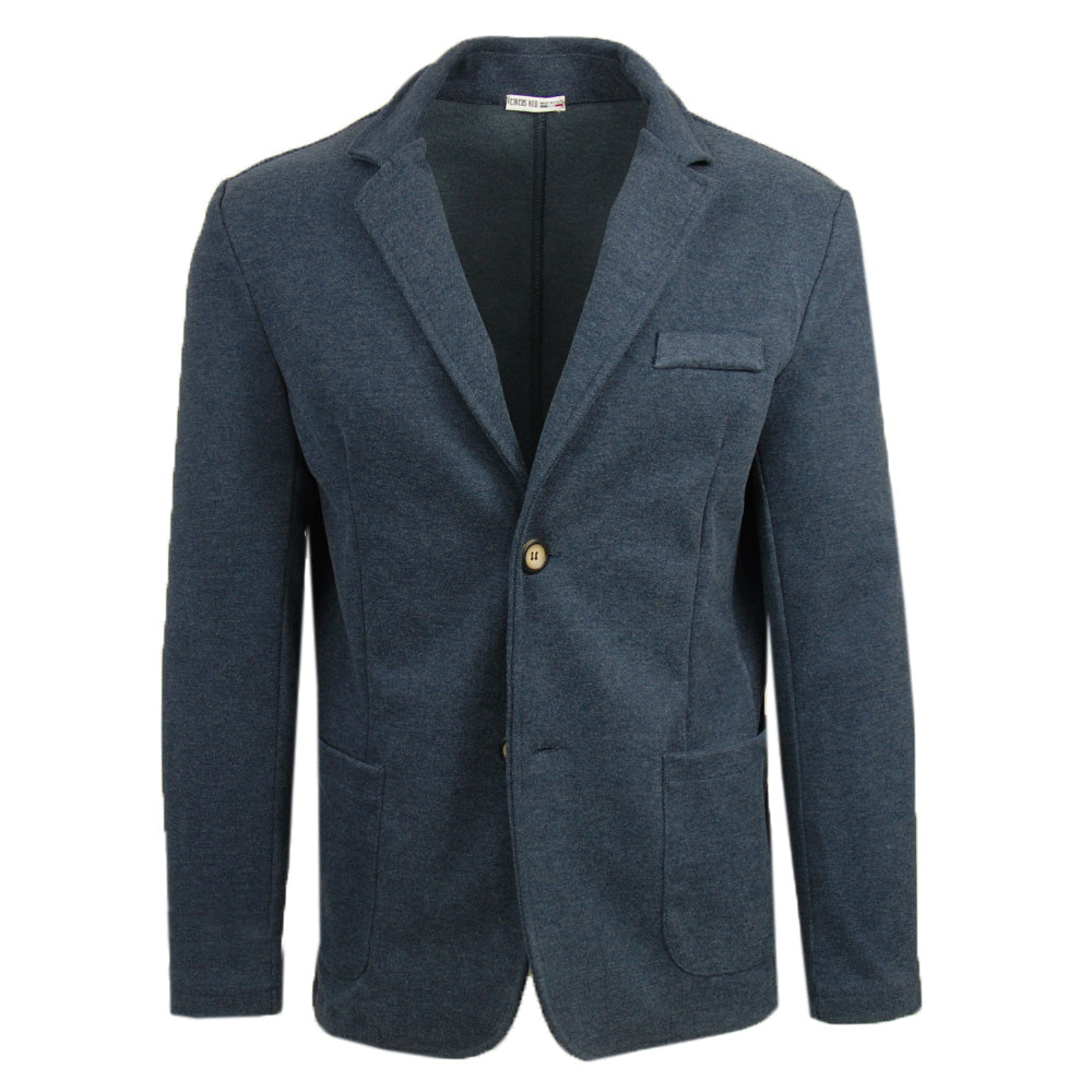 Blue Knit Blazer / Jacket ⎪ Trani ⎪ Circus Red