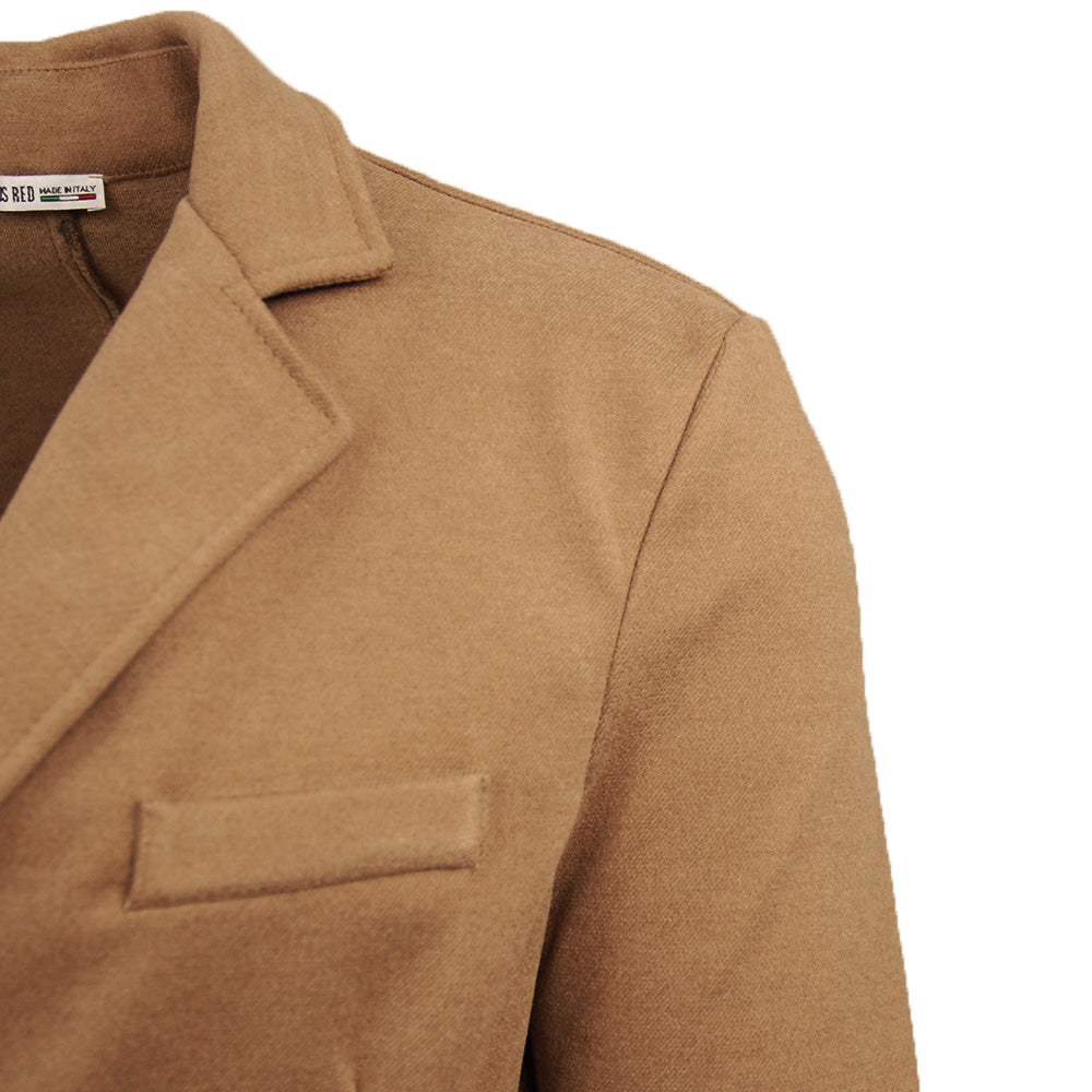 Light Brown Knit Blazer / Jacket⎪ Trani ⎪ Circus Red