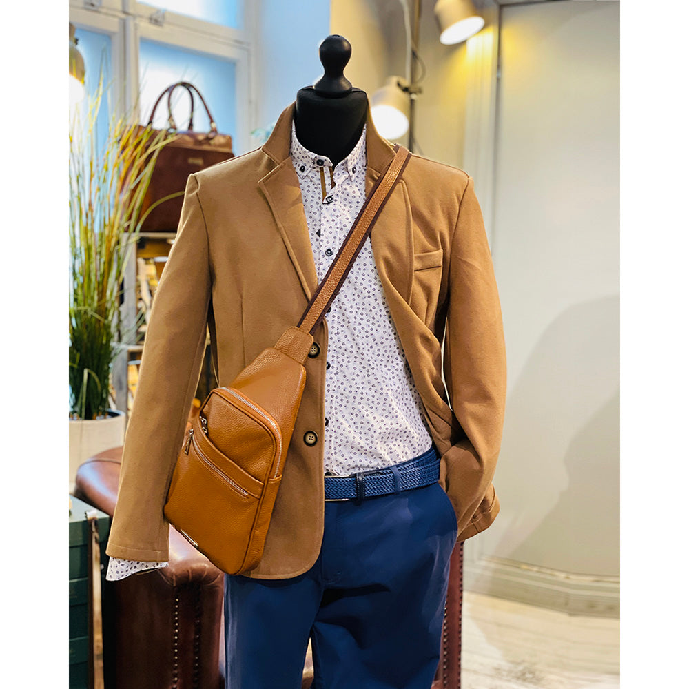Light Brown Knit Blazer / Jacket⎪ Trani ⎪ Circus Red