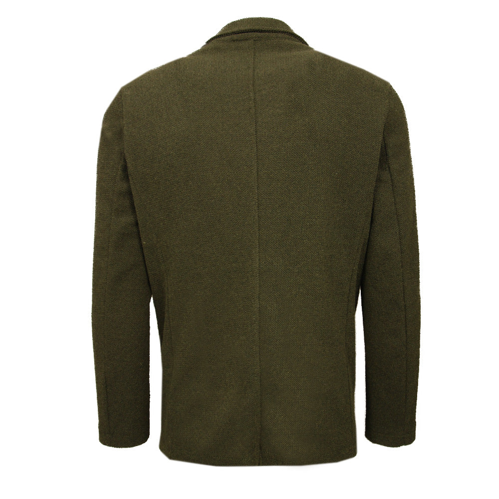 Mörk olivgrön stickad blazer ⎪ Morterone ⎪ Circus Red