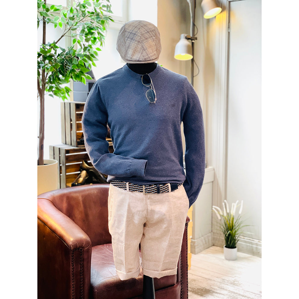 Blue cotton sweater ⎪ Antonio ⎪ C. Mikelo