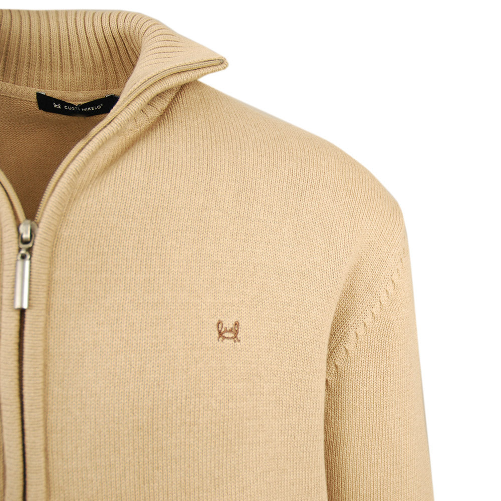 Hellbraune Strickjacke mit Reißverschluss ⎪ Manuel ⎪C. Mikelo