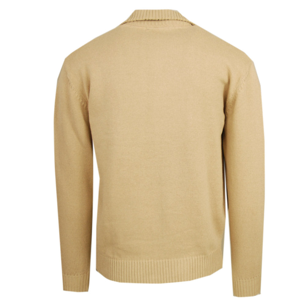 Hellbraune Strickjacke mit Reißverschluss ⎪ Manuel ⎪C. Mikelo