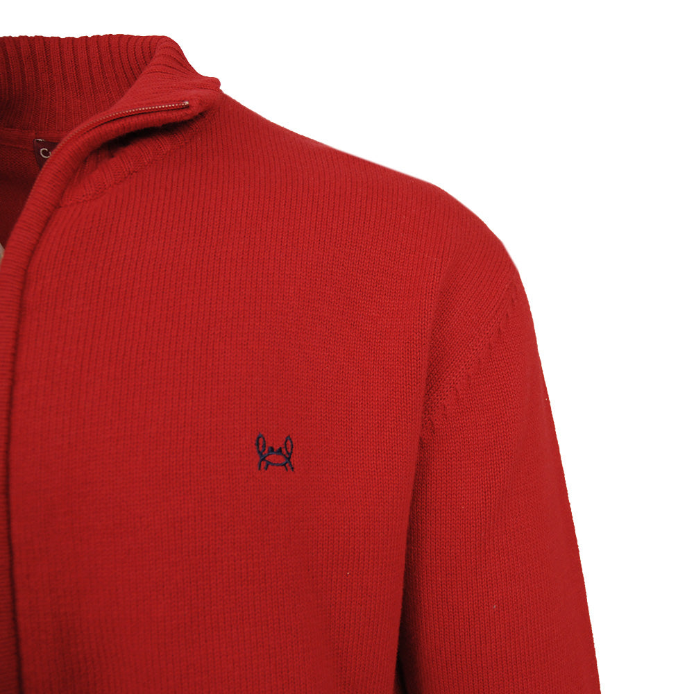 Punainen neuletakki vetoketjulla ⎪ Manuel ⎪C. Mikelo