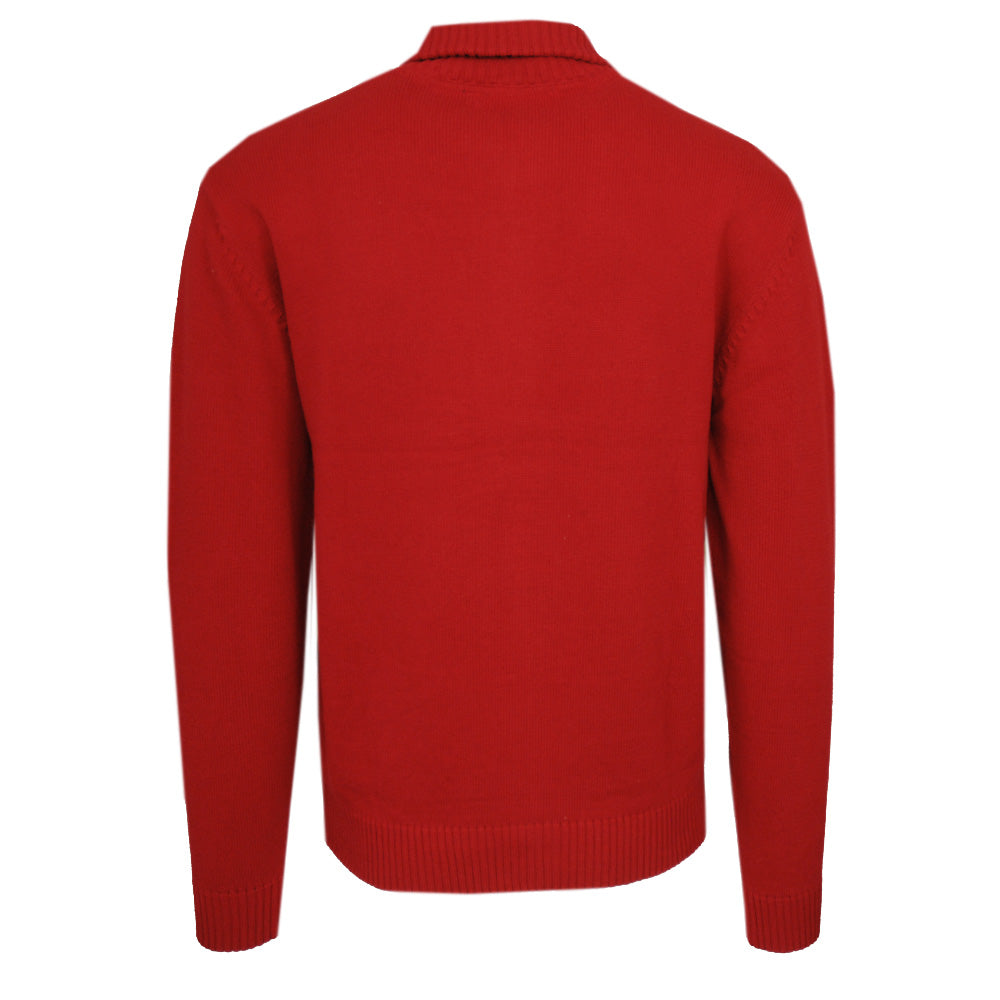 Punainen neuletakki vetoketjulla ⎪ Manuel ⎪C. Mikelo