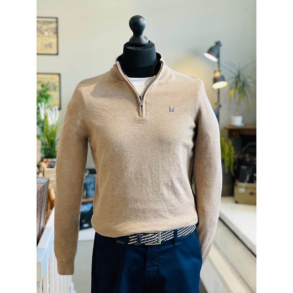 Beige cardigan with zipper ⎪ Mateo ⎪C. Mikelo