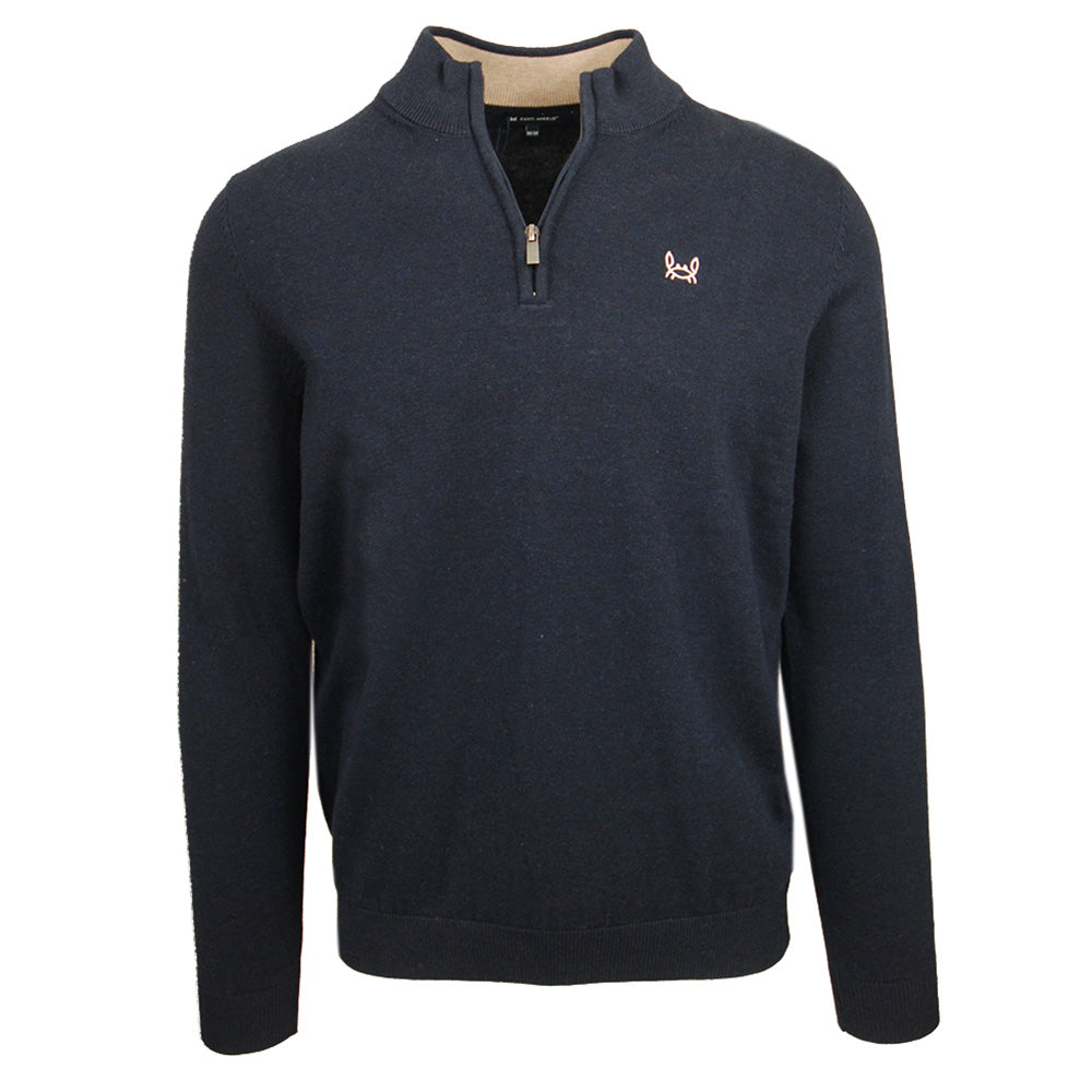 Blauer Baumwollpullover mit Reißverschluss ⎪ Martin ⎪C. Mikelo