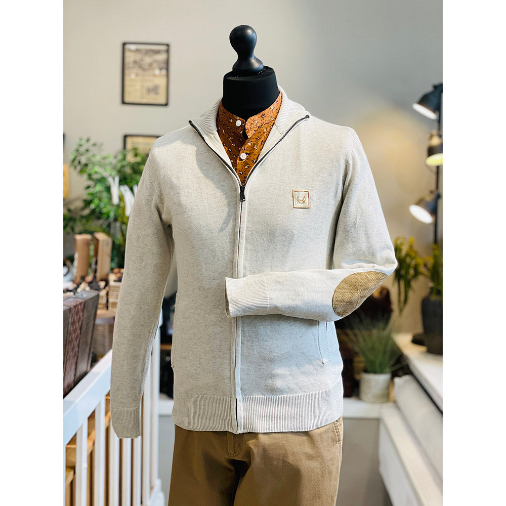 Beige cardigan with zipper ⎪ Mateo ⎪C. Mikelo