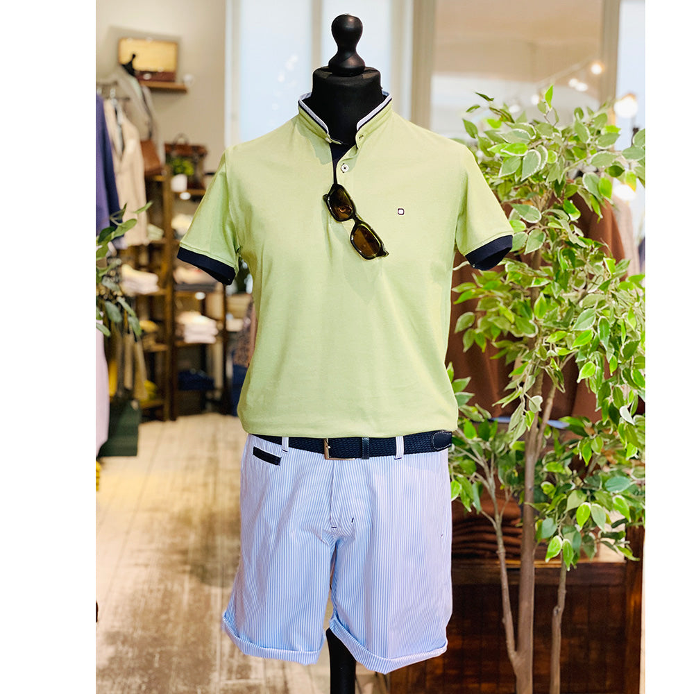Hellblaue gestreifte Shorts ⎪ Valencia Bermuda ⎪ C. Mikelo