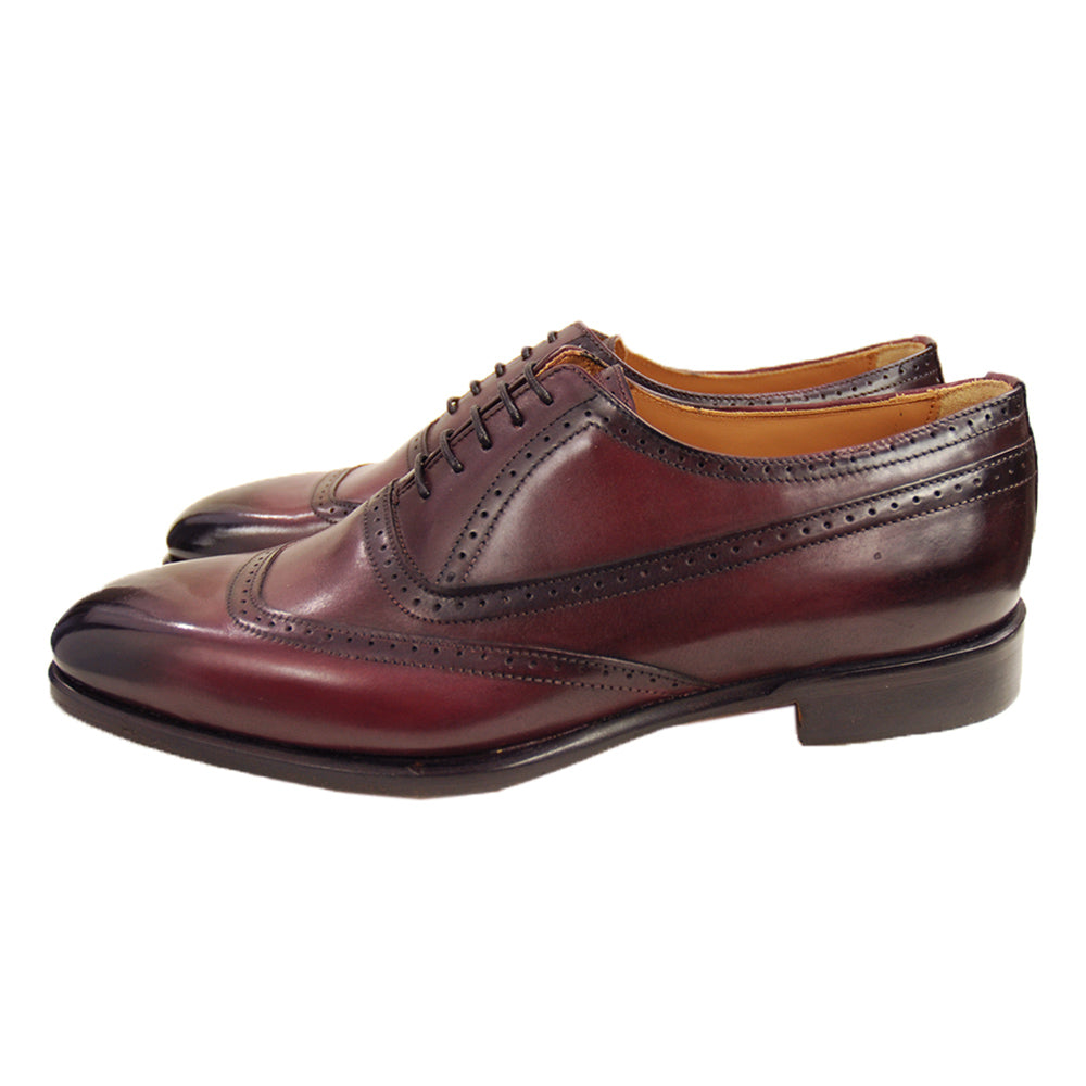 Burgundy Oxford leather shoe Men's shoesSaarnin boutique