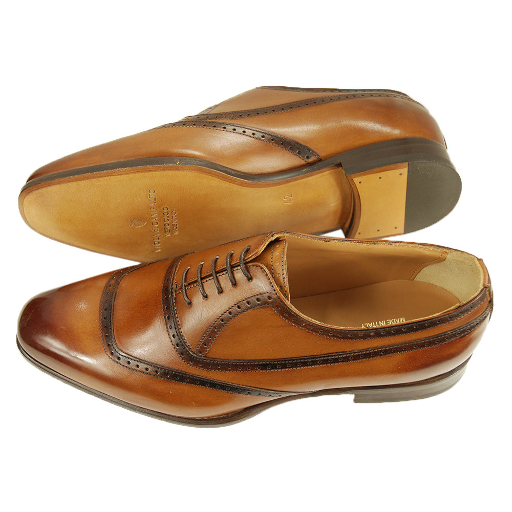 Brown leather shoe ⎪ Brogue Oxford ⎪ Cerruti Sergio