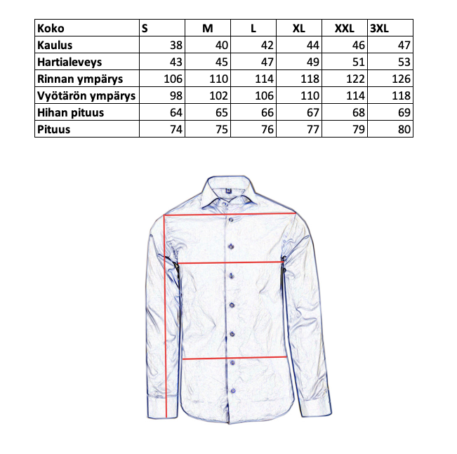 White dress shirt with blue / brown pattern⎪ Novara ⎪ Circus Red