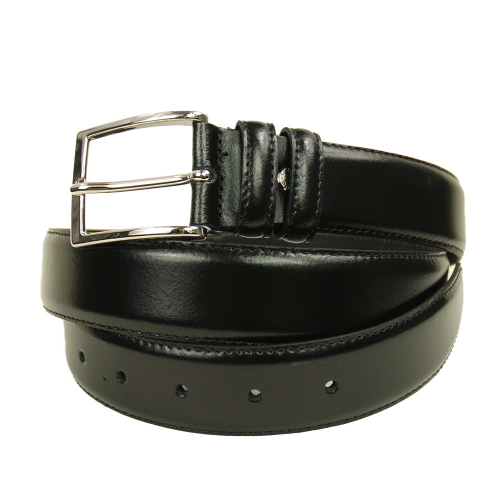 Black leather belt⎪ De Gregorio