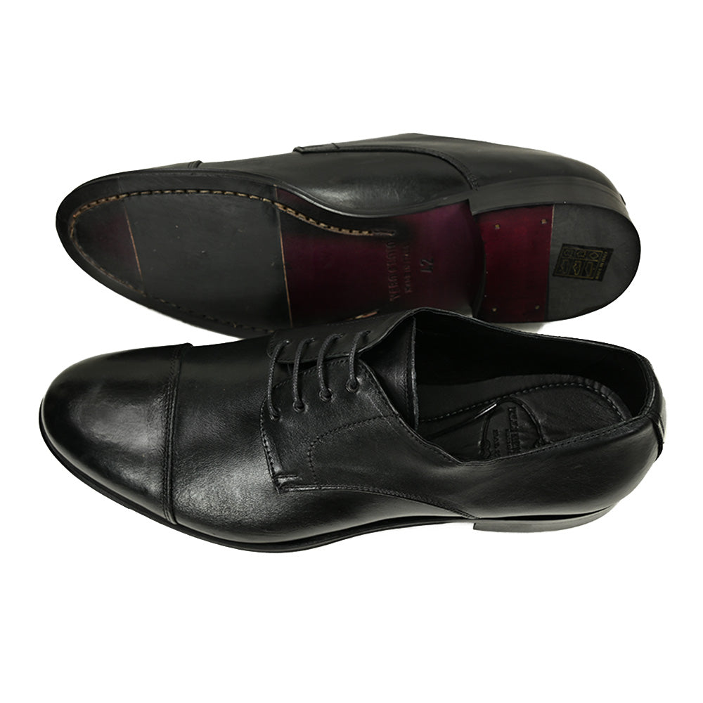 Musta nahkakenkä⎪ Cap Toe Derby ⎪ Rennella