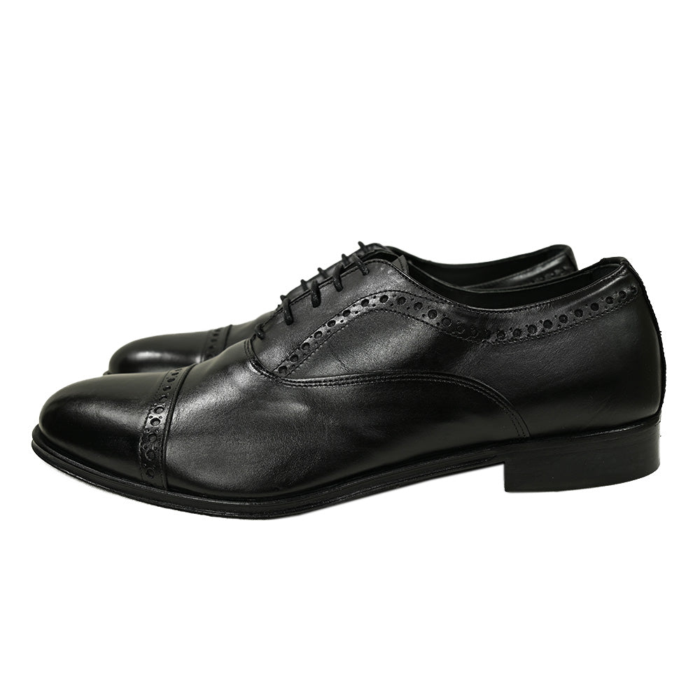 Musta nahkakenkä⎪ Cap Toe Brogue Oxford ⎪ Rennella