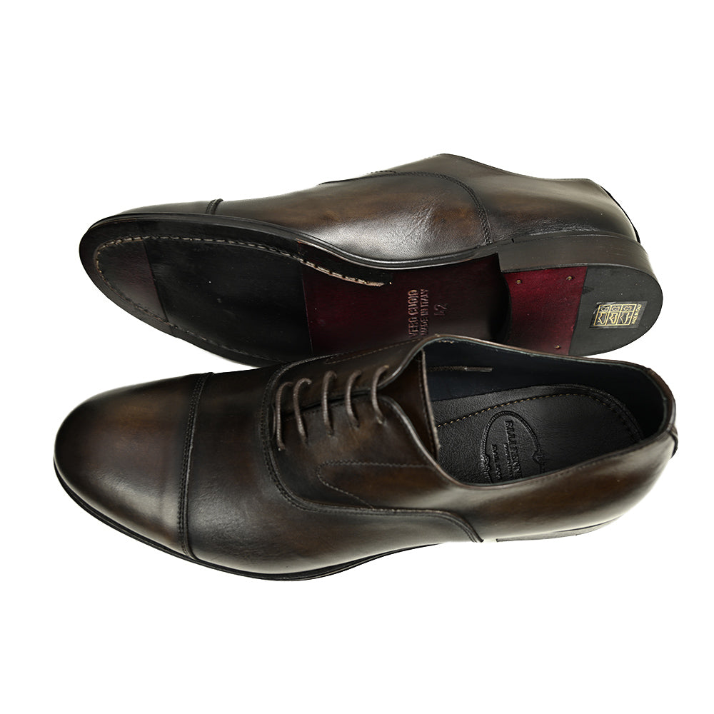 Tummanruskea nahkakenkä⎪ Cap Toe Oxford ⎪ Rennella