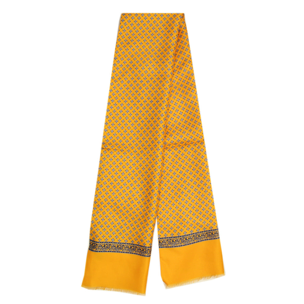 Gul sidenscarf med ullfoder ⎪ Giorgio Redaelli