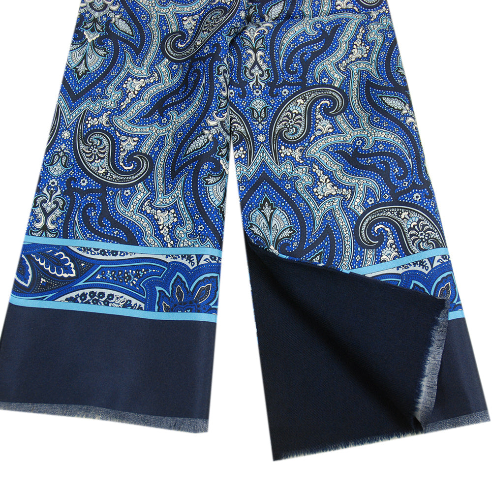 Dunkelblauer Seidenschal mit Wollfutter ⎪ Blevio ⎪ Giorgio Redaelli