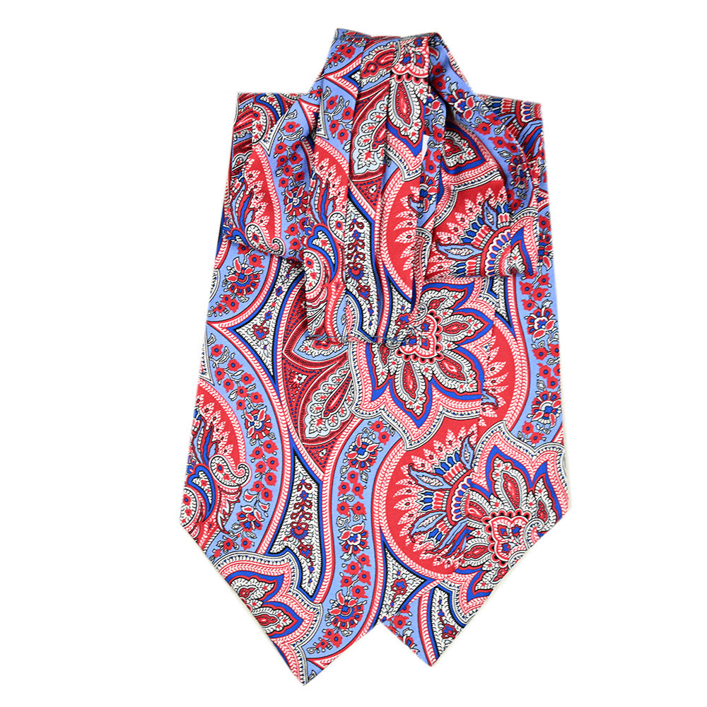 Farbenfrohes Ascot-Tuch mit großem Paisley-Muster ⎪ Giorgio Redaelli
