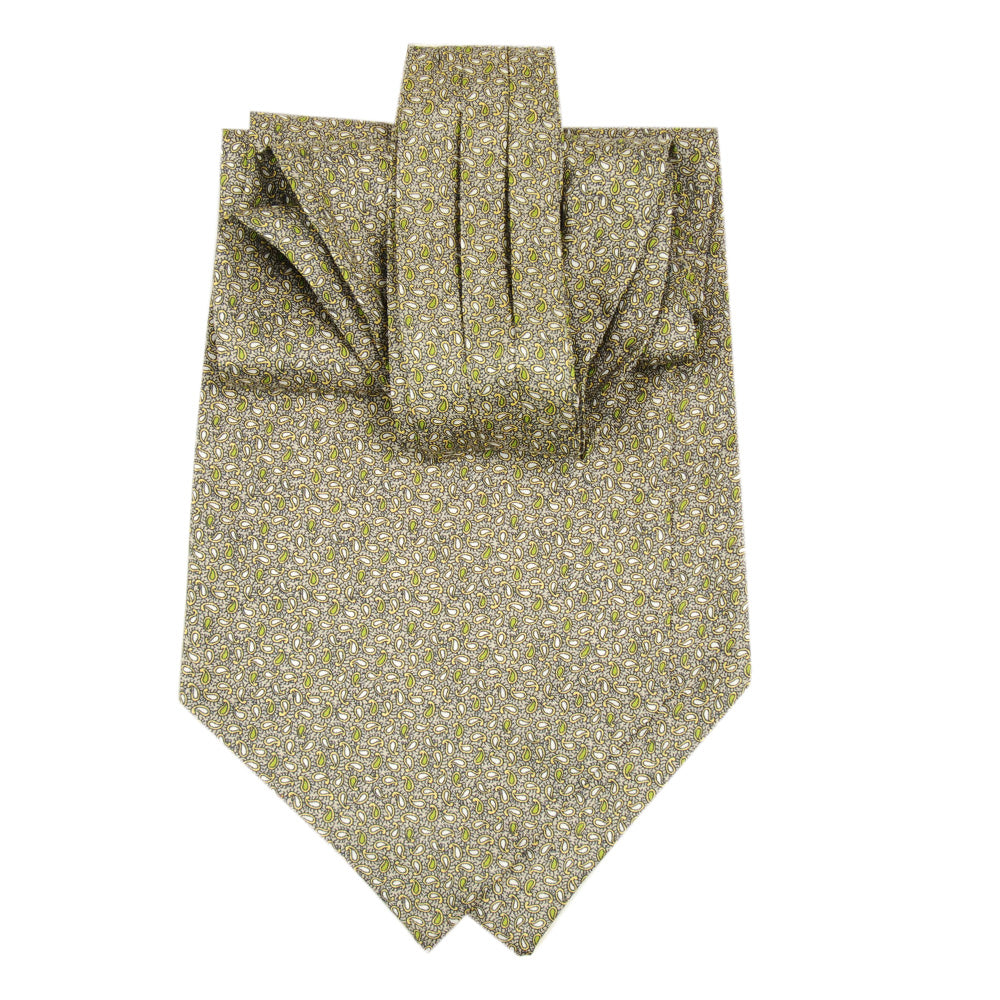 Blue paisley pattern ascot scarf ⎪Giorgio Redaelli