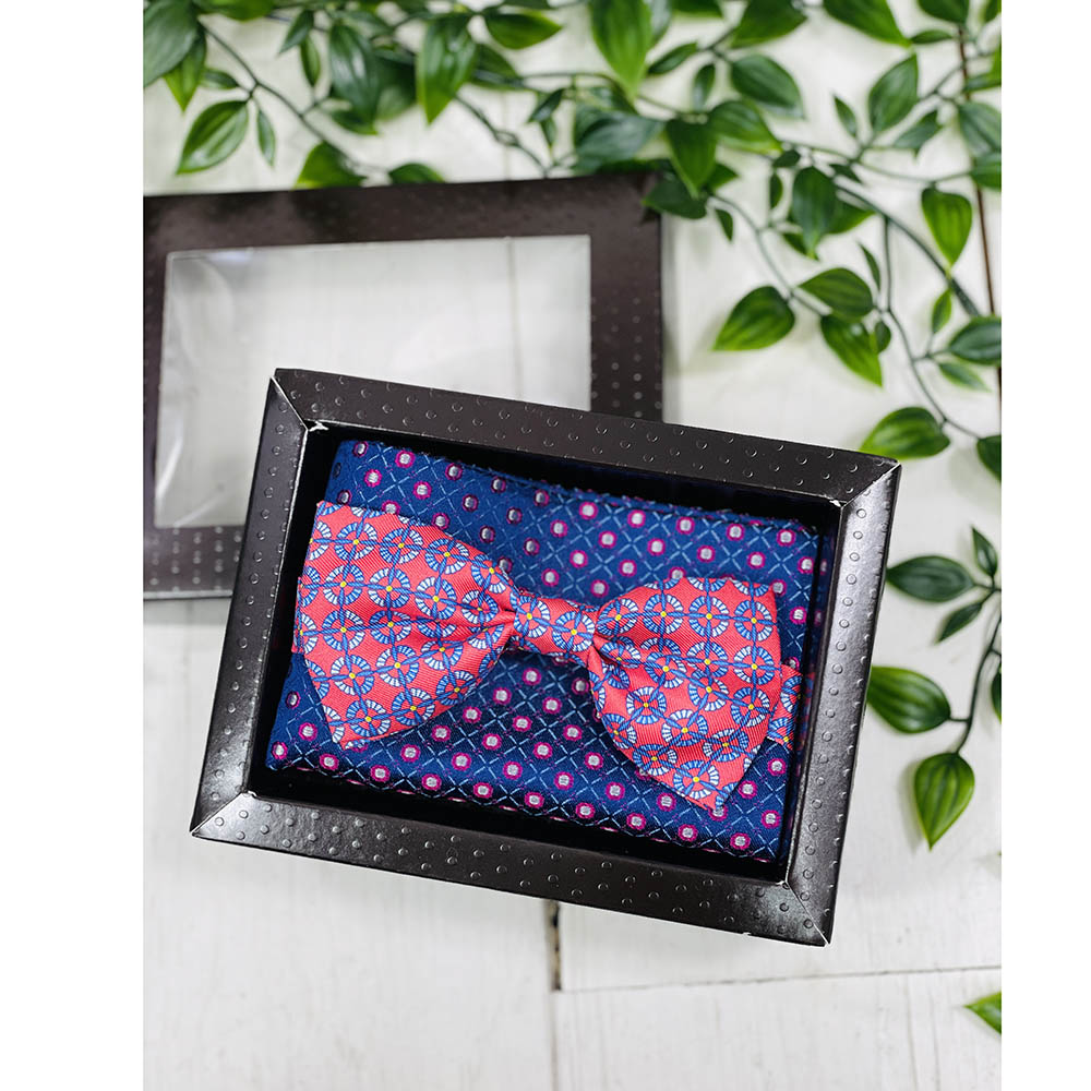 Yellow bow tie & orange pocket square gift set ⎪ Giorgio Redaelli
