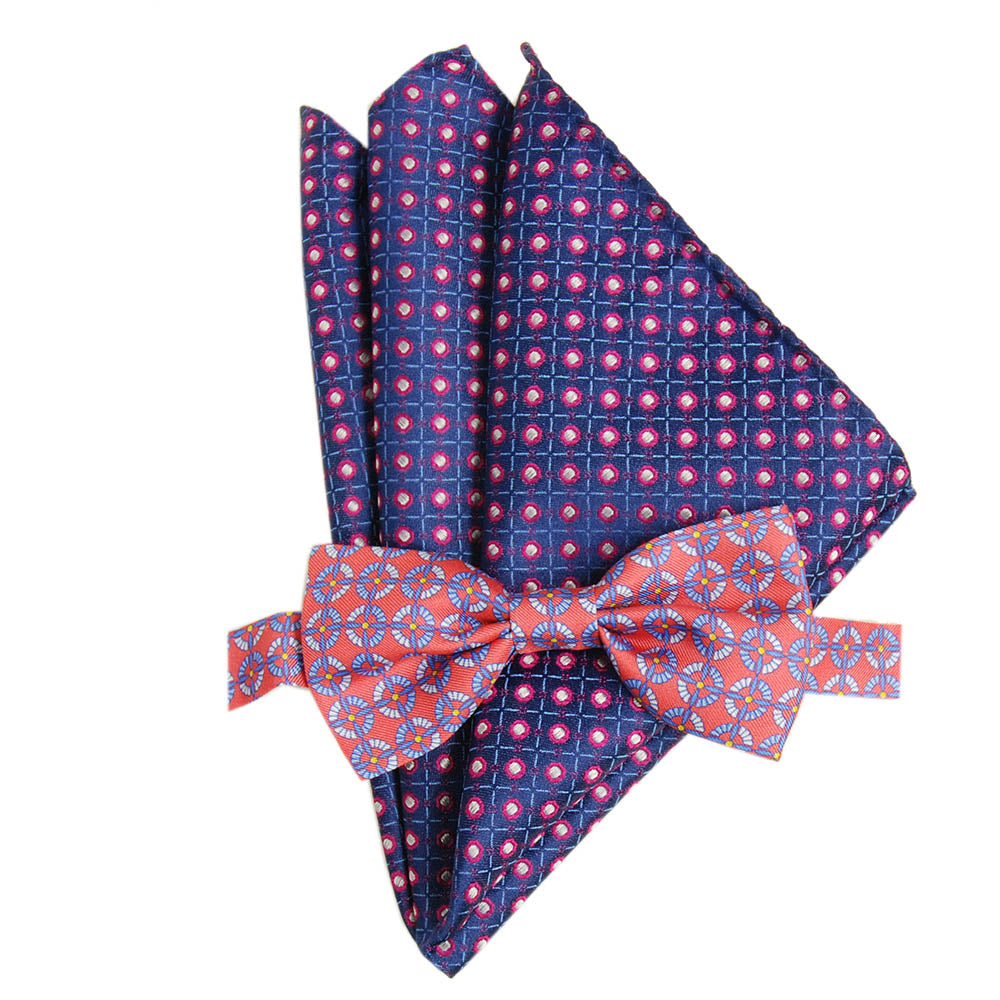 Yellow bow tie & orange pocket square gift set ⎪ Giorgio Redaelli