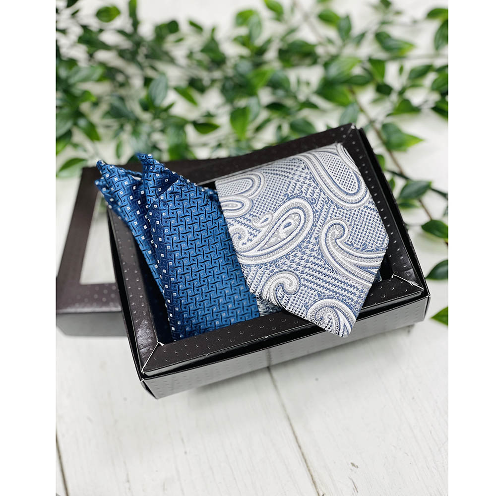Red paisley tie & pocket square gift set⎪ Giorgio Redaelli